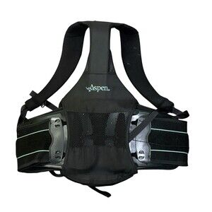 Aspen Summit 456 Full Over the Shoulder Back Brace Size Large Black Adjustable